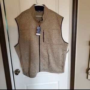 IZOD mens brown zip up vest 4xl